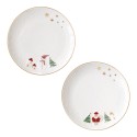 Set 2 farfurii, cu model embosat, 16cm, 
