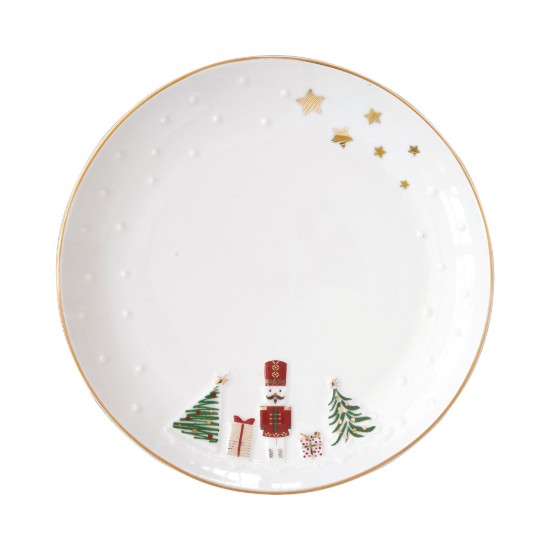 Set 2 farfurii, cu model embosat, 16cm, "Let it Snow" - Nuova R2S