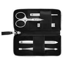 Set 5 piese, inox, etui piele vegana mar, Negru - Zwilling PREMIUM