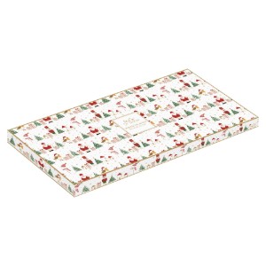 Platou portelan, cu model embosat, 34,5 x 15 cm, "Let it Snow" - Nuova R2S