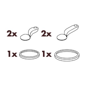 Set accesorii etansare sticle, 6 piese, silicon, Transparent - Ion8