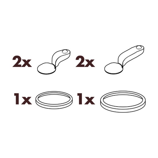 Set accesorii etansare sticle, 6 piese, silicon, Transparent - Ion8