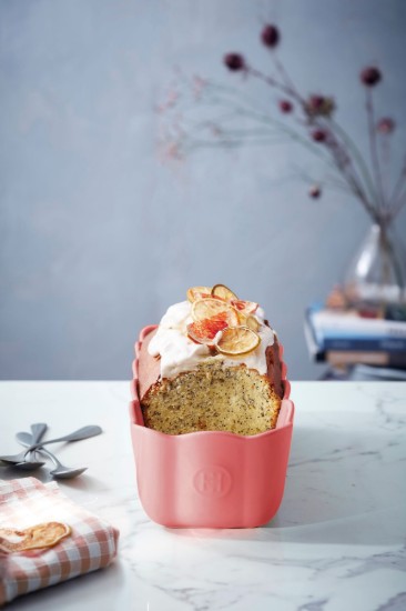 Tava cozonac, ceramica, 28,5x13cm/1,8L, "Madeleine", Rose Candy - Emile Henry