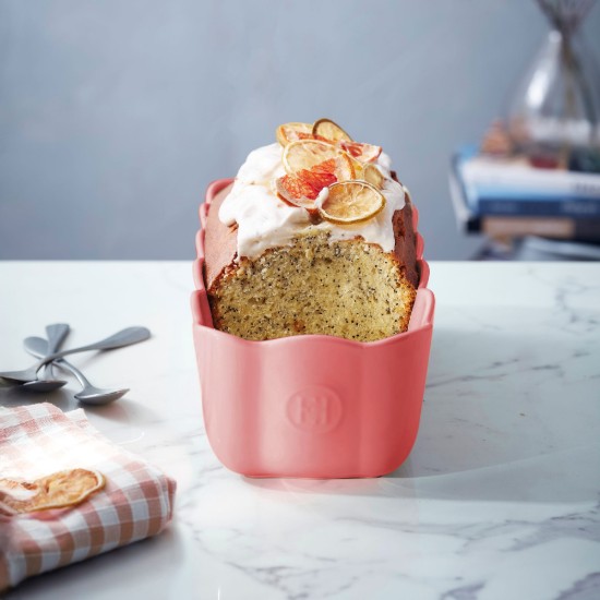 Tava cozonac, ceramica, 28,5x13cm/1,8L, "Madeleine", Rose Candy - Emile Henry