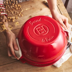 Vas pentru paine, ceramica, 30cm, Burgundy - Emile Henry