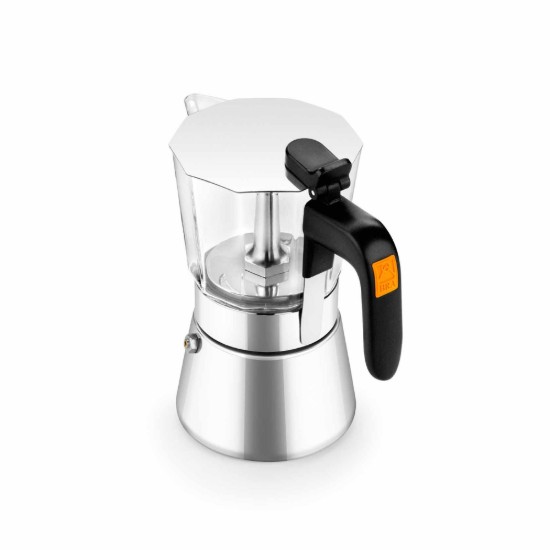 Cafetiera inox/sticla, 170ml, "Flavour Crystal" - BRA