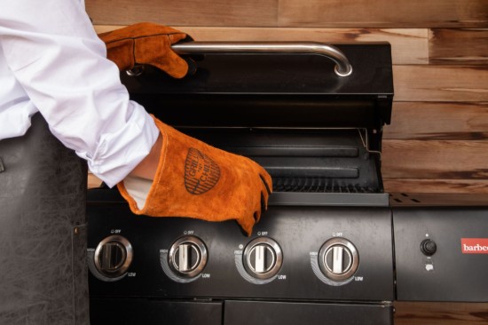 Set manusi BBQ, piele, Maro - Tiseco