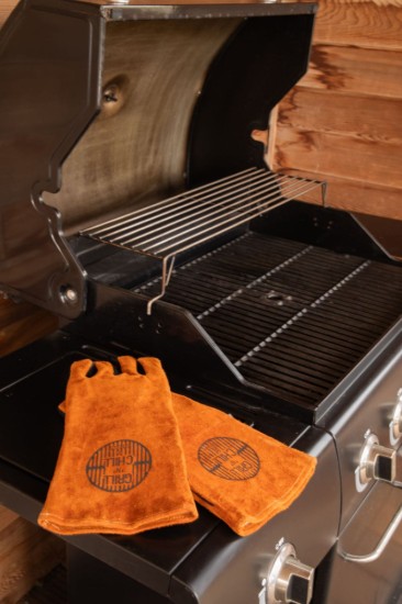 Set manusi BBQ, piele, Maro - Tiseco