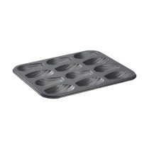 Tava pentru madlene, 12 compartimente, 26 x 20 cm, otel - de Buyer