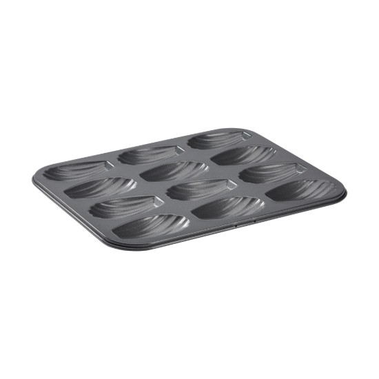 Tava pentru madlene, 12 compartimente, 26 x 20 cm, otel - de Buyer