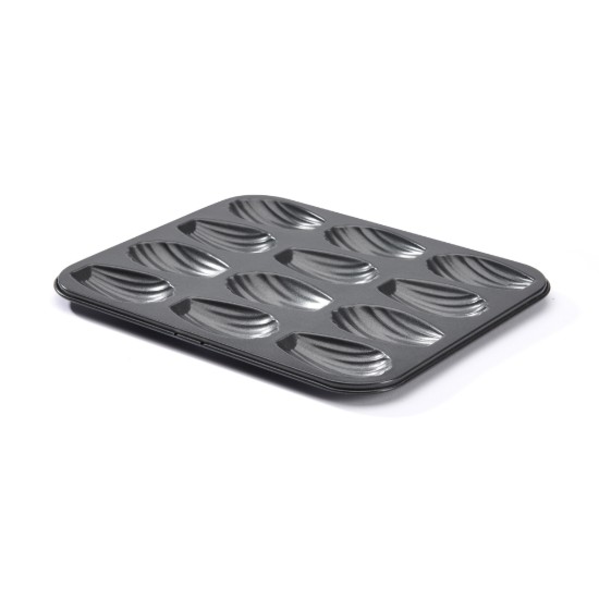 Tava pentru madlene, 12 compartimente, 26 x 20 cm, otel - de Buyer