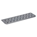 Tava pentru mini-madlene, 20 compartimente, 40 x 12 cm, otel - de Buye