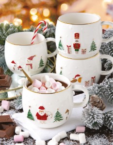 Cana, portelan, 400ml, "Let it Snow" - Easy Life