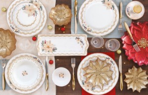 Set 2 farfurii sticla, 18cm/21cm, "White Elegance" - Nuova R2S