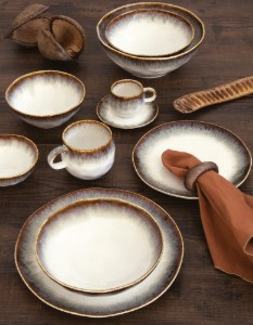 Farfurie portelan, 21 cm, "Nuances", Maro - Nuova R2S