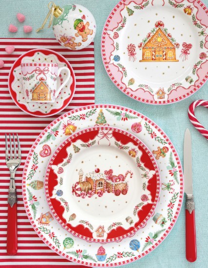 Set 2 cani portelan, 300ml, "Sweet Christmas" - Nuova R2S