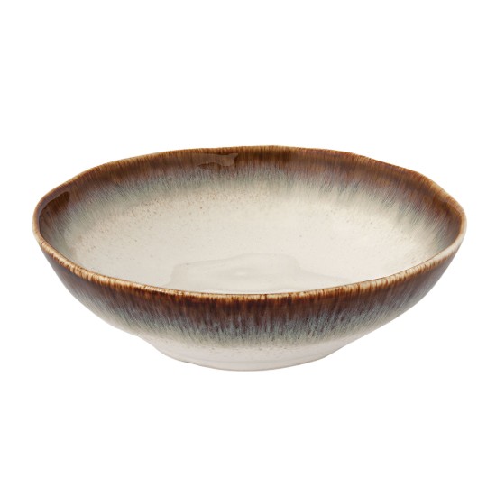 Farfurie supa, portelan, 19 cm, "Nuances", Maro - Nuova R2S