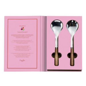 Set cadou 2 linguri servire salata, inox - Nuova R2S