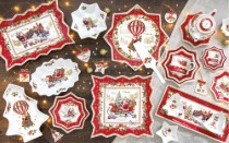 Platou oval, portelan, 30x20,5cm, "CHRISTMAS MEMORIES" - Nuova R2S