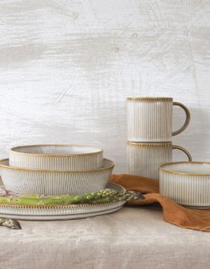 Cana ceramica, 320ml, "Domus", Beige - Nuova R2S