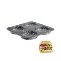 Tava perforata pentru 4 chifle burger, otel, 28x28cm - Westmark
