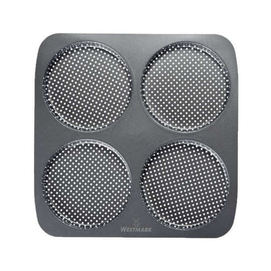Tava perforata pentru 4 chifle burger, otel, 28x28cm - Westmark