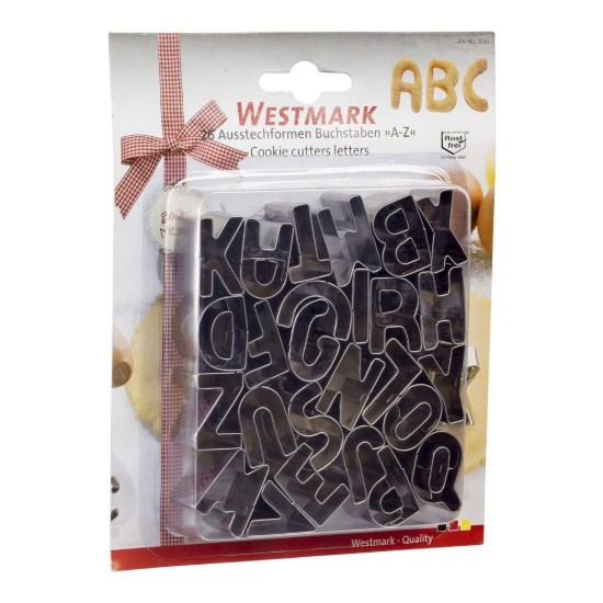 Set cuttere biscuiti, litere A-Z, inox,  2,5cm - Westmark