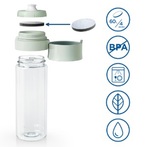 Sticla cu filtru de apa BRITA Vital 600 ml (Lightgreen) + 2 filtre MicroDisc