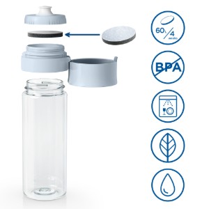 Sticla cu filtru de apa BRITA Vital 600 ml (Lightblue) + 2 filtre MicroDisc