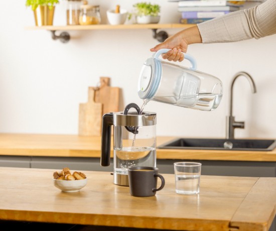 Cana filtranta din sticla, BRITA MAXTRA (Light Blue), 1 x filtru Pure Performance