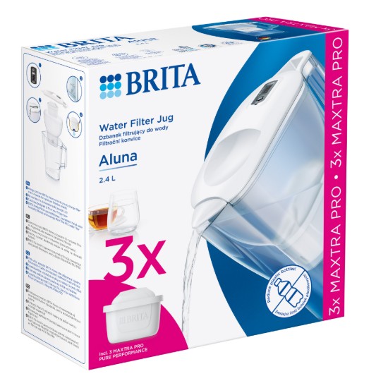Starter pack BRITA Aluna 2,4 L (white) + 3 filtre Maxtra PRO