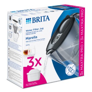 Cana filtranta BRITA MAXTRA Marella 2,4 L (grey) + 3 x filtru Pure Performance