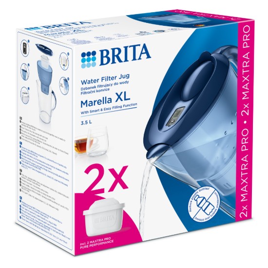 Starter pack BRITA Marella XL 3,5 L (blue) + 2 filtre Maxtra PRO