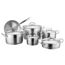 Set vase de gatit, 11 piese, inox, "Proline" - Korkmaz