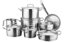 Set vase de gatit, 13 piese, inox, "Proline" - Korkmaz