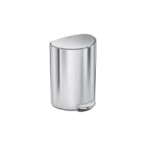 Cos de gunoi semi-rotund, cu pedala, 6 L, inox, Brushed - simplehuman