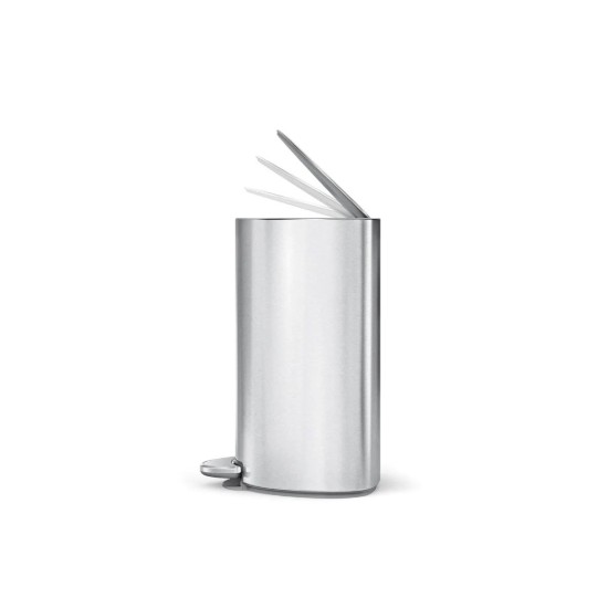 Cos de gunoi semi-rotund, cu pedala, 6 L, inox, Brushed - simplehuman