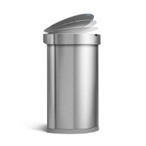 Cos de gunoi cu senzor, semi-rotund, 45 L, inox, Brushed - simplehuman