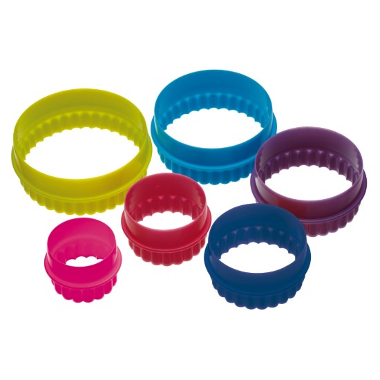 Set 6 forme prajituri, forma rotunda, plastic - Colourworks