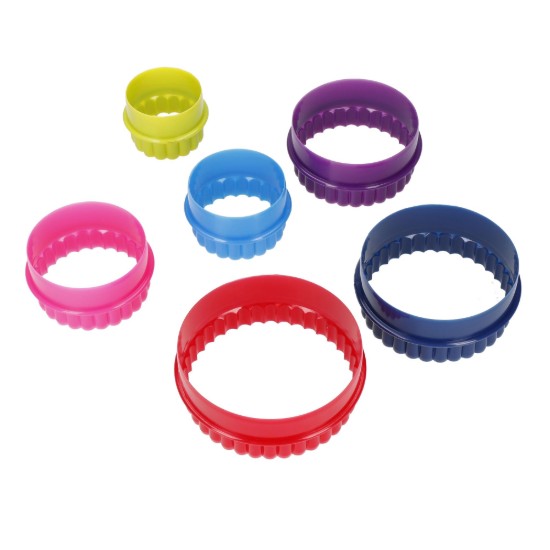 Set 6 forme prajituri, forma rotunda, plastic - Colourworks