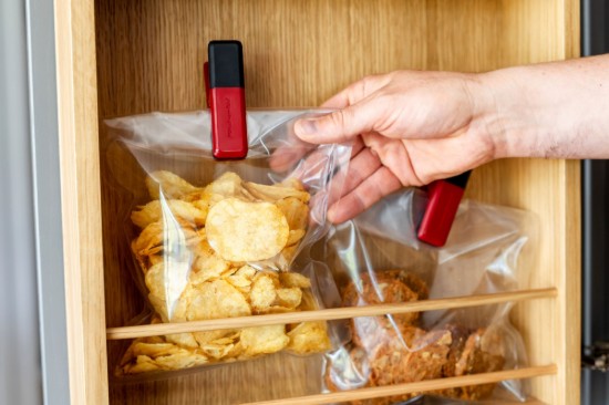 Set 4 clipsuri pentru pungi, plastic, Empire Red - KitchenAid