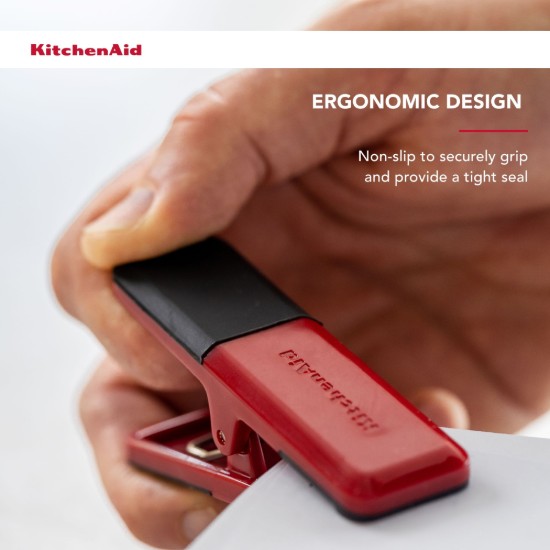 Set 4 clipsuri pentru pungi, plastic, Empire Red - KitchenAid