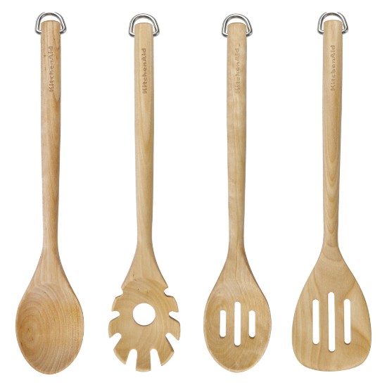 Set 4 ustensile de bucatarie, lemn de mesteacan - KitchenAid