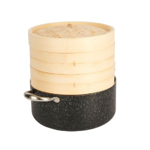 Set gatit la aburi, bambus, 25 cm - Kitchen Craft