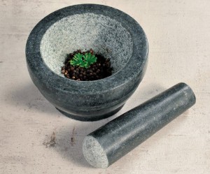 Mojar cu pistil, granit, 16 cm - Kesper