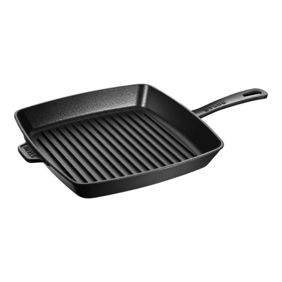 Tigaie grill patrata, fonta, 30cm, Black - Staub