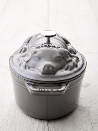 Oala Cocotte cochon, fonta, 17cm/1L, Graphite Grey - Staub