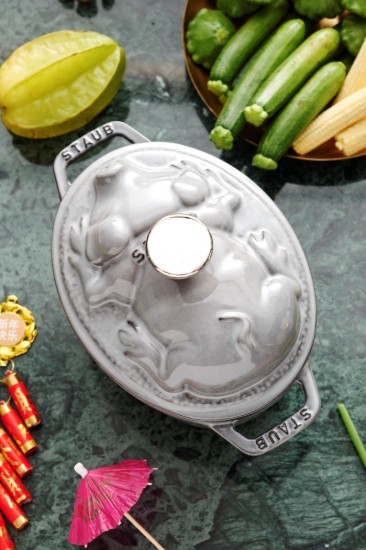 Oala Cocotte cochon, fonta, 17cm/1L, Graphite Grey - Staub