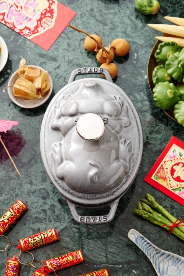 Oala Cocotte cochon, fonta, 17cm/1L, Graphite Grey - Staub