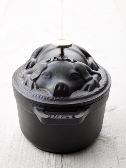 Oala Cocotte cochon, fonta, 17cm/1L, Black - Staub